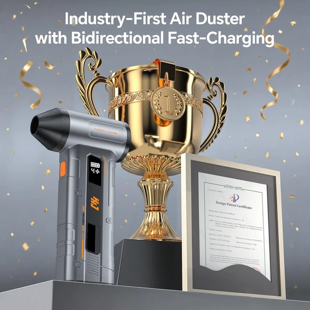 Alt view image 2 of 7 - BC07 Electric Air Duster, 150,000 RPM, 20W PD Fast Charging, 30W Power Output, 4 Speeds & 5 Nozzles, LEDSOS Light, Compressed Air Duster Alternative for PC, Keyboard, Car, Home & Outdoor