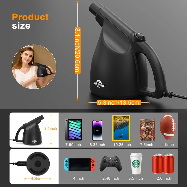 Alt view image 5 of 7 - Compressed Air Duster-110000RPM Super Power Electric Air Duster for Cleaning Dust, Hairs, Crumbs, Scraps for Laptop, Computer, Replaces Compressed Air Cans & Canned Air (Jet-Black