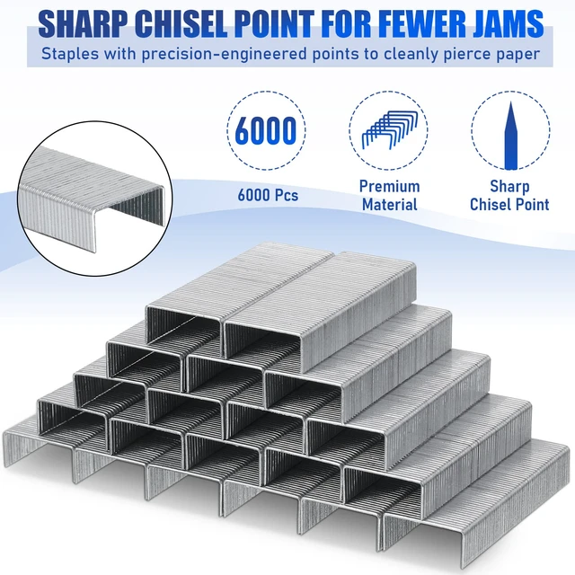 Alt view image 4 of 6 - 10 Pcs Staplers Bulk Staples for Desk 25 Sheet, Blue | Office Desk Supply Set, School Classroom Bulk Pack, Includes Refill 6000 Staples, for Teacher