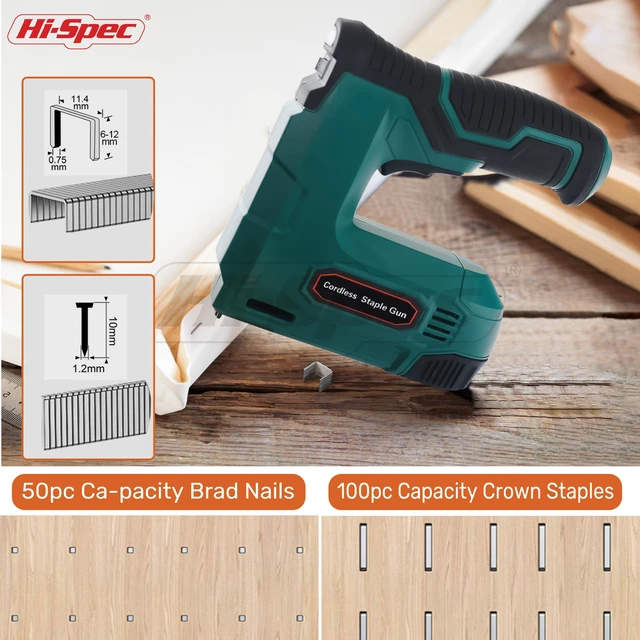 Alt view image 4 of 7 - 4V Cordless USB Staple Gun Crafts Furniture and Carpentry with Case | 2500pc, 6-8 mm, safety contact nose, single-release trigger, one-hand control, upholstery and craft fastening, USB-C charging