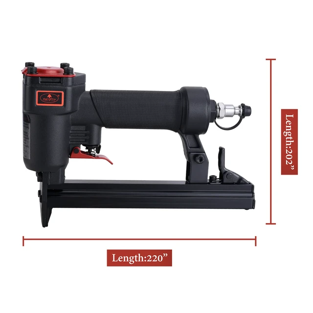 Alt view image 3 of 6 - Tools 22 Gauge Air Stapler Pneumatic Staple Gun, 3/8 Inch Crown | 70-100 PSI, 180 capacity magazines,1/4-Inch to 5/8-Inch Upholstery Stapler for Upholstering, Woodworking and DIY Projects