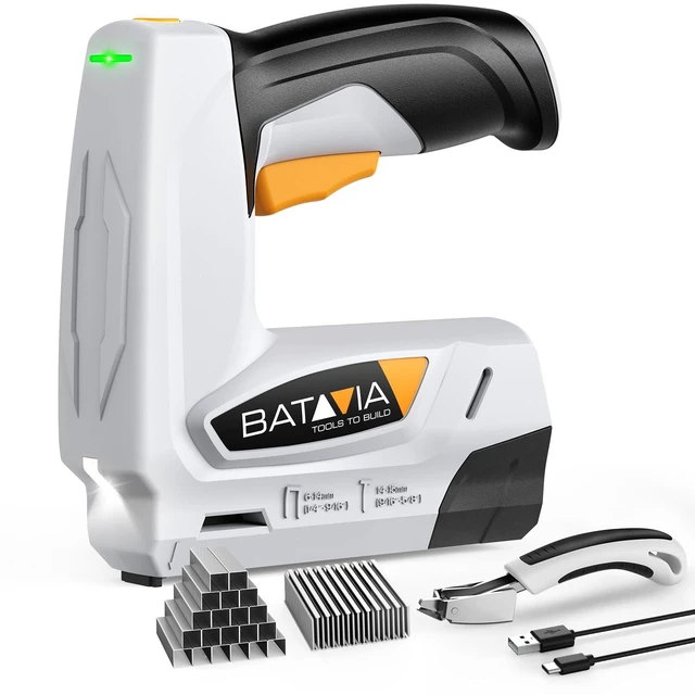 Main image of Electric Staple Gun, 2 in 1 Cordless T50 Stapler & Brad Nailer Kit with Remover and 2000PCS Staples Nails, 2000mAh Battery Powered, 4V Electric Stapler for Upholstery, Wood, DIY Home Projects