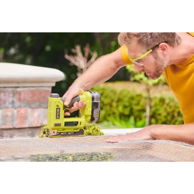 Alt view image 4 of 6 - 18-Volt ONE+ Cordless Compression Drive 3/8 in. Crown Stapler (Tool Only) P317