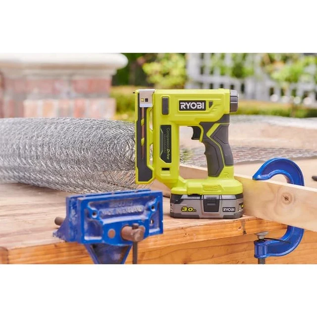Alt view image 5 of 6 - 18-Volt ONE+ Cordless Compression Drive 3/8 in. Crown Stapler (Tool Only) P317