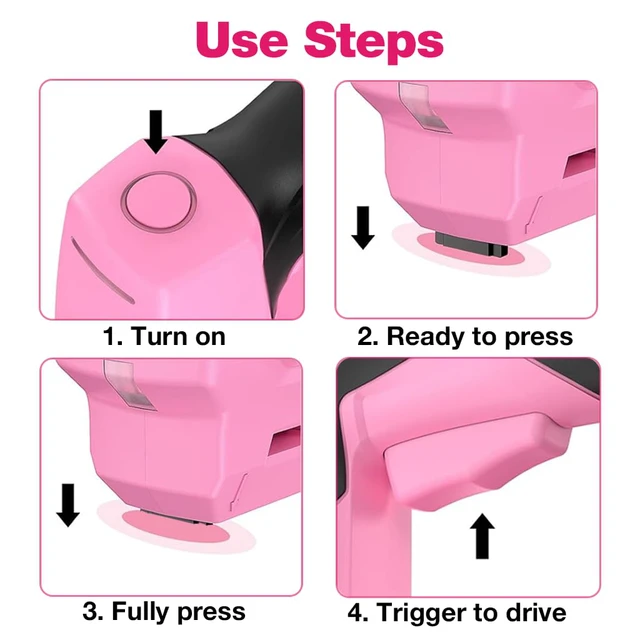 Alt view image 4 of 7 - 2-in-1 Cordless T50 Staple Gun & 18GA Brad Nailer with 4V USB-C Rechargeable Battery, Fits 1/4"-9/16" T50 Staples & 3/8"-9/16" Brad Nails for Upholstery, Softwood, DIY & Crafts