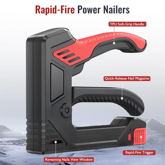 Alt view image 7 of 7 - 6-in-1 Heavy Duty Staple Gun for Wood, Upholstery & DIY Projects | Multi-Purpose Staple Gun for Upholstery, Furniture Repair, Crafts and DIY Projects