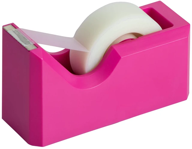 Main image of Colorful Desk Tape Dispensers - Pink - Sold Individually