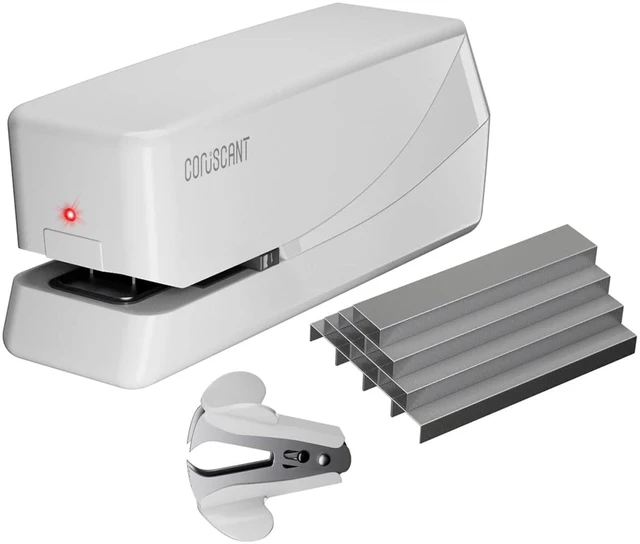 Main image of Electric Stapler, Automatic Stapler, Heavy Duty25 Sheet, Store 210 StaplesIncludes 2000 Staples and 1 Staple Remover. Electric Desktop AC or Battery Powered for Home/Office Use
