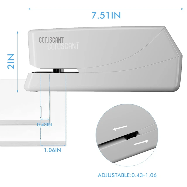 Alt view image 2 of 7 - Electric Stapler, Automatic Stapler, Heavy Duty25 Sheet, Store 210 StaplesIncludes 2000 Staples and 1 Staple Remover. Electric Desktop AC or Battery Powered for Home/Office Use