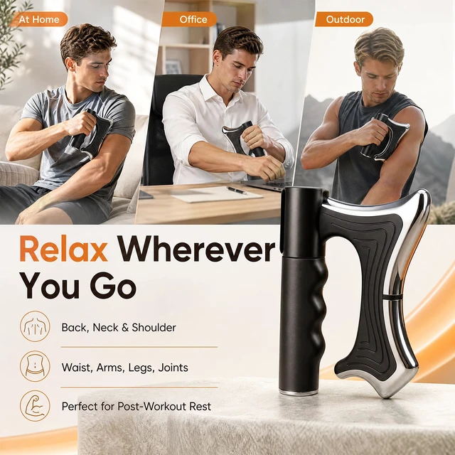 Alt view image 6 of 7 - Heated Muscle Scraper Massager, Electric Massage Tool with Heat and Vibration, 9 Adjustable Levels, Gua Sha Inspired Body Massager for Back, Neck, Shoulders, Arms and Legs
