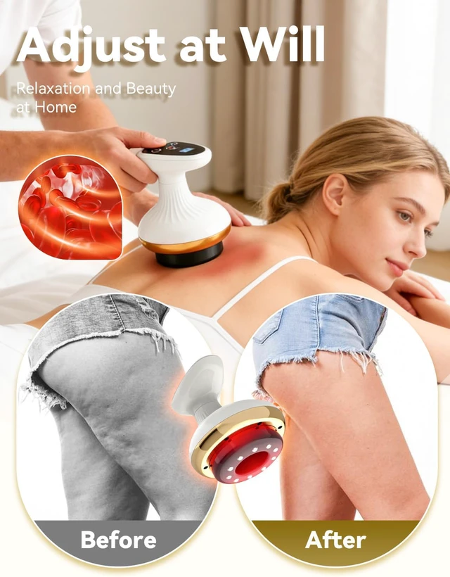 Alt view image 4 of 6 - Massage Device, Skin Firming, deep gua sha Massage, Full-Body Electric Massager, 9 Adjustable Intensity Levels, Portable Rechargeable Design, Suitable for arms, Legs, Back, and Abdomen