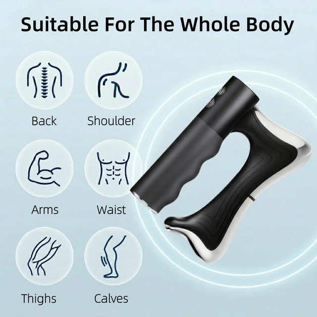 Alt view image 4 of 7 - 3-in-1 Heated Muscle Scraper Tool, Vibration Electric Fascia Knife Massager | Heated Fascia Knife with 3 Modes, Rechargeable Electric Gua Sha Tool, Deep Tissue Fascia Release