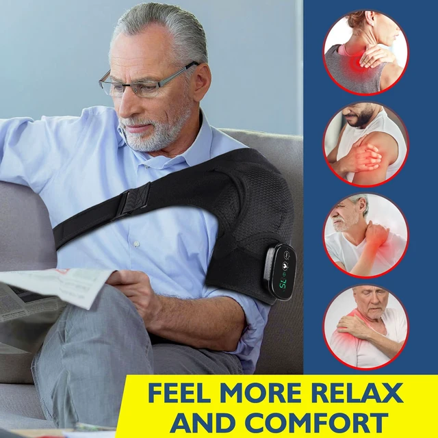 Alt view image 2 of 7 - Shoulder Heating Pad with Massage, Cordless Heated Shoulder Wrap for Pain Relief, FSA Eligible HSA Rotator Cuff Heating Pad with Vibration for Frozen Shoulder
