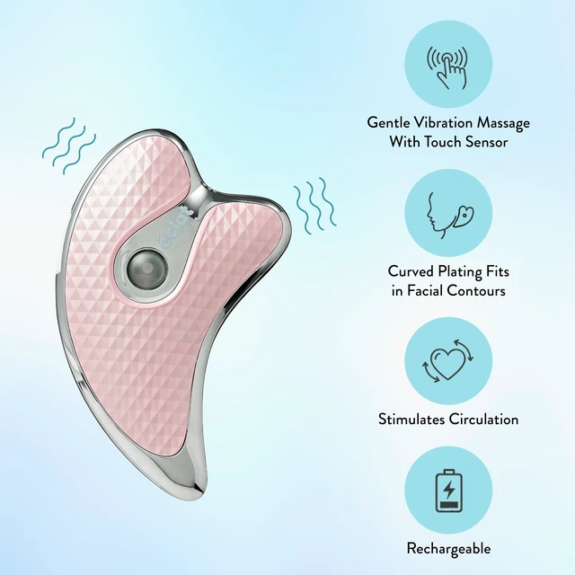 Alt view image 2 of 7 - Gua Sha Facial Massager for Lymphatic Drainage, Face, Neck & Body Scraping Tool, Heated Electric Portable Face Lift Beauty Device, Jawline Shaper, Double Chin Reducer for Firming & Contouring
