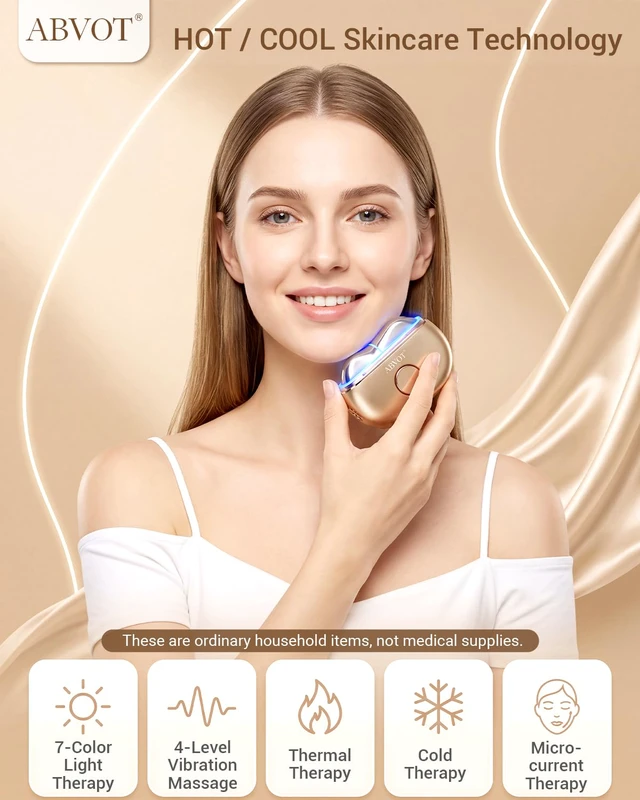 Alt view image 2 of 7 - Red Light Gua Sha Tool for Face with 7 Light Modes, Heat & Cooling | Electric Gua Sha & Face Massager for Daily Skincare, Facial Massage & At-Home Care