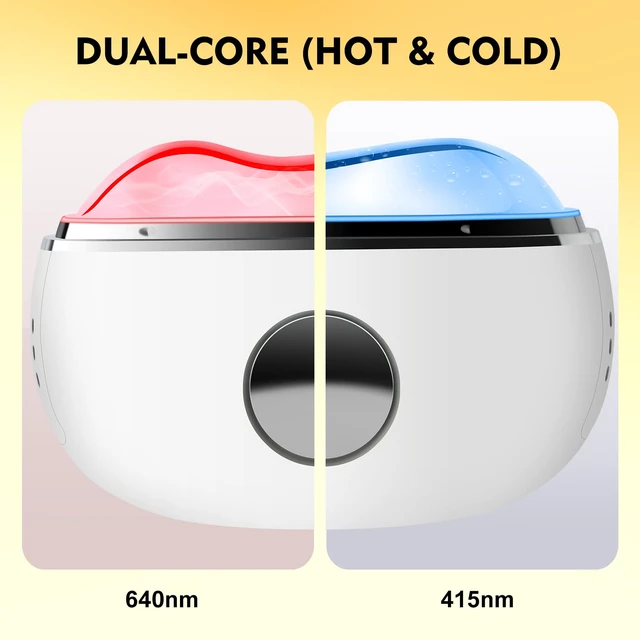 Alt view image 4 of 7 - Electric Gua Sha Face Massager, 7-in-1 Red Light Therapy Facial Scraping | Hot & Cold Facial Massager Scraping Tool with Vibration, Pulse, Heated Lifting, Ice Roller
