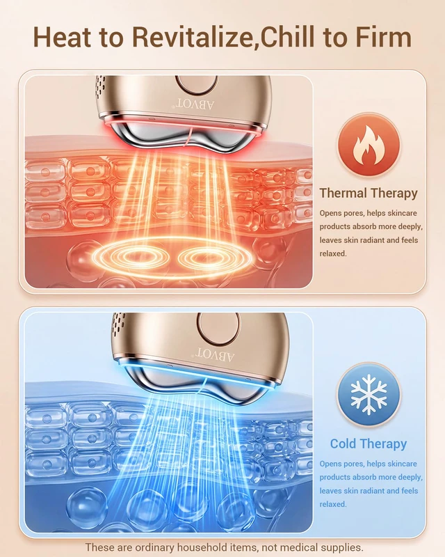 Alt view image 4 of 7 - Red Light Gua Sha Tool for Face with 7 Light Modes, Heat & Cooling | Electric Gua Sha & Face Massager for Daily Skincare, Facial Massage & At-Home Care