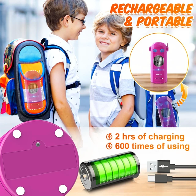 Alt view image 5 of 6 - Electric Pencil Sharpener, Fully Automatic Colored Pencil Sharpener for 7-11.5mm Pencils, Auto in & Out, Robot Pencil Sharpeners for Kids, Rechargeable Hands-Free with Dotted Eyes, PSX5ET, Pink