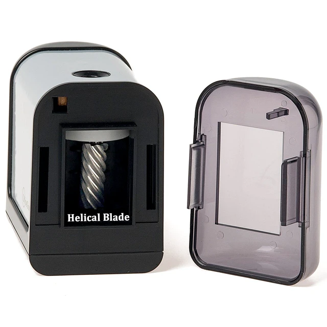 Alt view image 7 of 7 - Mini-Pro Electric Pencil Sharpener, Cordless, Black | Portable sharpener, Battery powered, Sharpens colored pencils or drafting pencils, Aesthetic office or school supplies