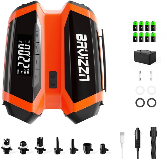 Main image of Rechargeable Paddle Board Pump, Electric SUP Pump for Inflatables | 76.96Wh Portable Inflator for 6 SUPs| Inflate to 12PSI in 4.3min| Battery&12V Car Power| LCD Real-Time Pressure| 3 LED Lights