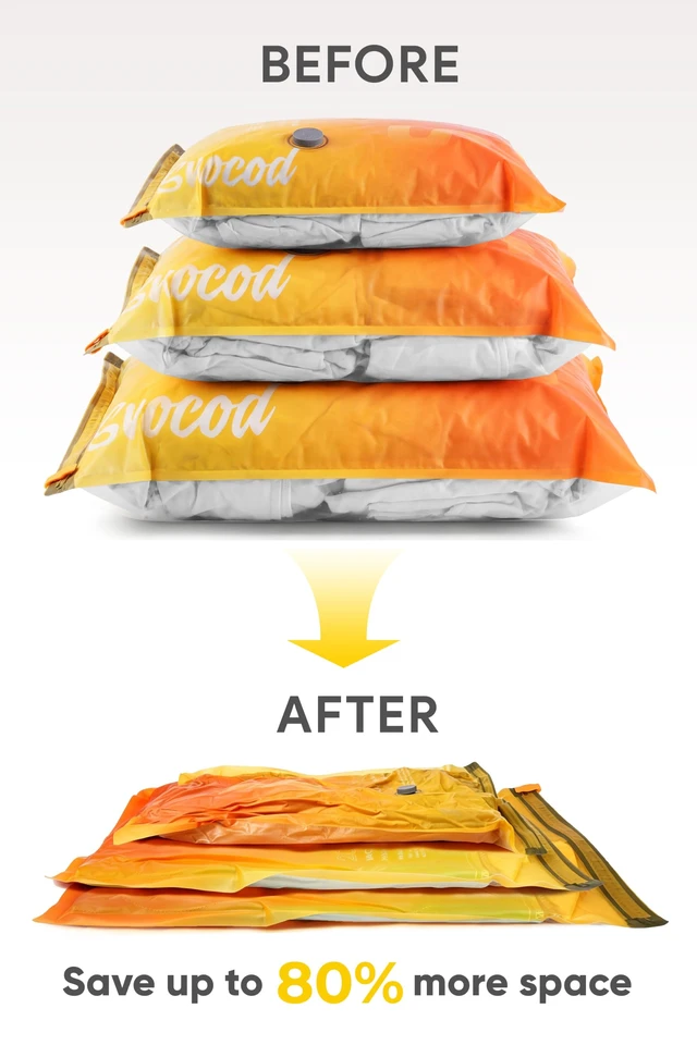 Alt view image 3 of 7 - Travel Vacuum Bags with Pump, 15 Pack Vacuum Storage Bags for Clothing, Brushless Motor Type-C Rechargeable Pump, Compression Packing Bags for Travel, Suitcase, Closet and Home Storage, White