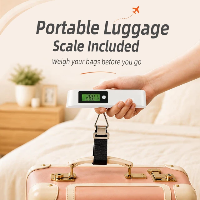 Alt view image 7 of 7 - 15 Pack Vacuum Storage Bags for Travel with Cordless Pump & Scale | Save 80% Space, Rechargeable Cordless Electric Pump, 3 Sizes for 20", 24" & 28" Luggage, Color-Coded Organization, Clear Back