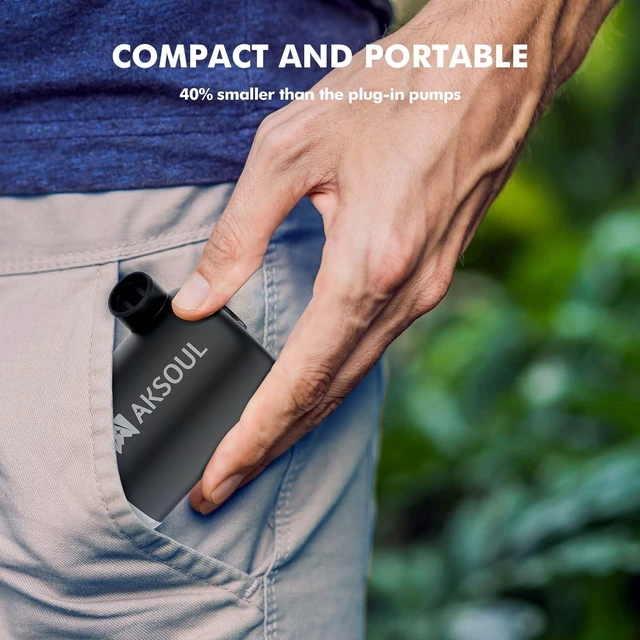 Alt view image 4 of 6 - Portable Air Mattress Pump for Inflatables: USB Rechargeable Battery Powered Mini Inflator - Inflate & Deflate Electric Operated Pumps with Light for Camping Pool Inflatable Float
