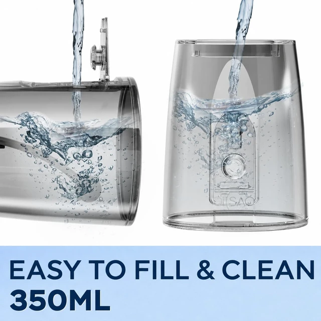 Alt view image 5 of 7 - Water Dental Flosser Pick for Teeth,Cordless Rechargeable Portable Flosser | U-Type 360° Cleaning & LED Display,350ML Tank,5 Cleaning Modes,USB-C,Water Flosser for Braces, Sensitive Gums & Travel