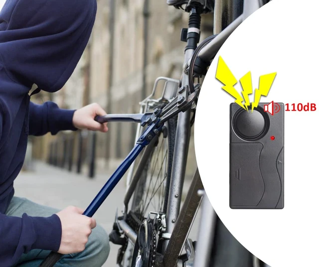 Alt view image 3 of 6 - Wireless Anti-Theft Vibration Alarm, 110dB Loud Sensitivity Adjustable Motion Sensor Burglar Security System for Door Window Bike Motorcycle Motorhome