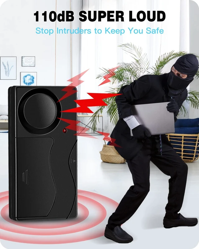 Alt view image 2 of 7 - 110db Motorcycle Alarm with Remote Control Wireless Vibration Anti-Theft Bike/Motorbike/Vehicle Security Alarms, Door and Window Alarm