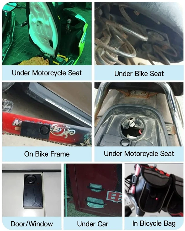 Alt view image 6 of 7 - 110db Motorcycle Alarm with Remote Control Wireless Vibration Anti-Theft Bike/Motorbike/Vehicle Security Alarms, Door and Window Alarm