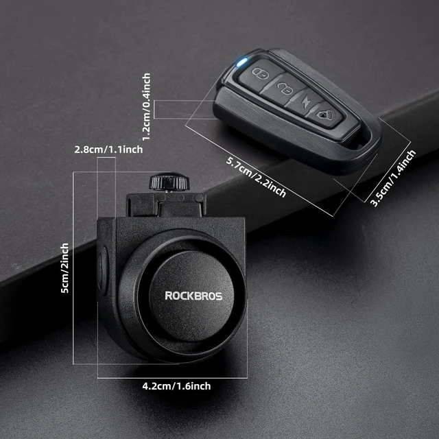 Alt view image 4 of 6 - 115dB Bike Alarm with Remote Motion Sensor Anti-Theft 2 Pack | Waterproof, Wireless Remote Control, Vibration Anti-Theft Security System, Fit eBike Motorcycle Bicycle