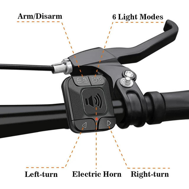 Alt view image 4 of 5 - Remote for Smart Bike Tail Light Turn Signals Alarm
