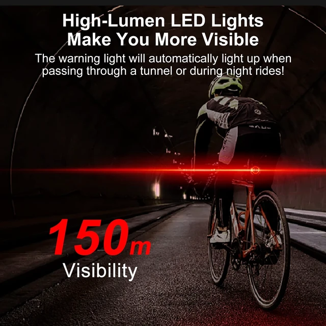 Alt view image 3 of 7 - 110 dB Bike Alarm with Smart Tail Light, Anti Theft Bicycle Alarm with Remote, Rear Bike Light USB Rechargeable, 4 Light Modes Bicycle Tail Lights Waterproof Cycling Brake Light