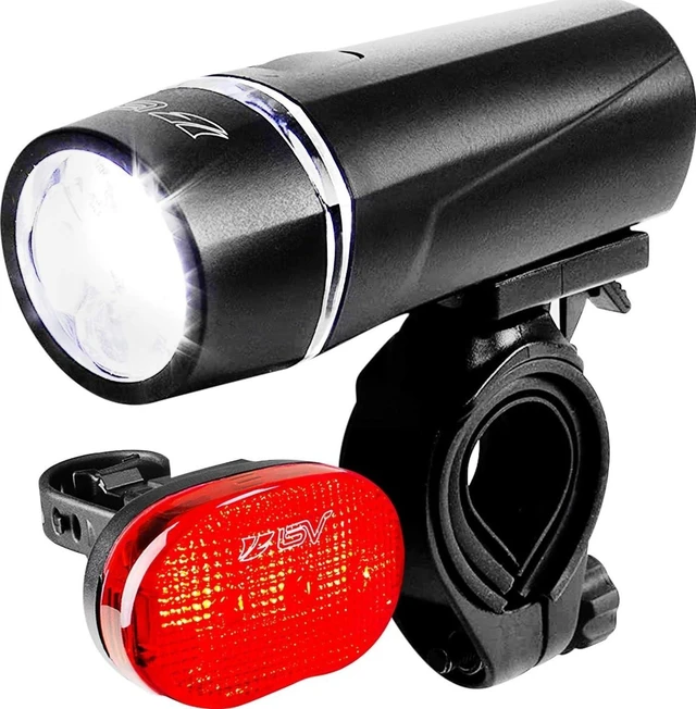Main image of Bicycle Light Set Super Bright 5 LED Headlight, 3 LED Taillight, Quick-Release, Bike Lights for Night Riding
