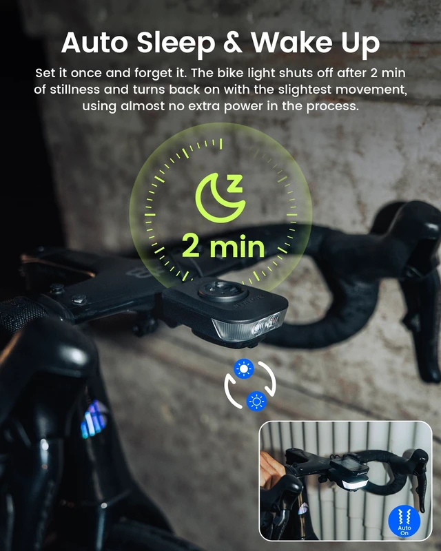 Alt view image 6 of 7 - FR1100 SE/FR500 Bike Headlight Compatible with Garmin/Wahoo Computers, 270° Wide-Angled Bicycle Front Light for Night Urban Riding & Daytime Warning, Auto On and Off, 6 Modes (FR500)