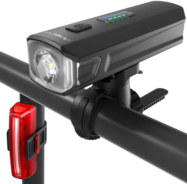Main image of Bike Lights, Rechargeable Bicycle Light for Night Riding, Bike Front Headlight and Back Taillight with 4+5 Light Modes, Waterproof Bike Light Set for Mountain Road & Commuter Cycling