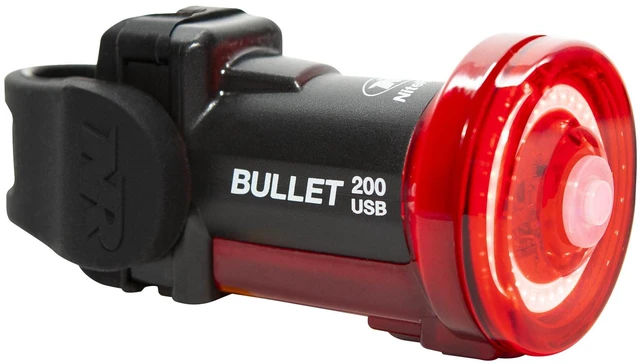 Main image of Bullet 200 Bike Tail Light USB Rechargeable Powerful LED Rear Light Daylight Visible Easy to Install Road City Commuting Cycling Safety Flash 200 Lumens Day + Night Riding Bicycle Visibility