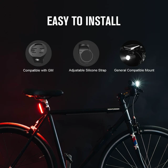Alt view image 6 of 7 - RN 400 LED Bike 400 Lumens Headlight and Seemee 30 C 30 Lm Bicycle Taillight Set, Rechargeable Type-C Waterproof Bike Light Set, Easy to Install for Road Urban Cyclists and Night Riding