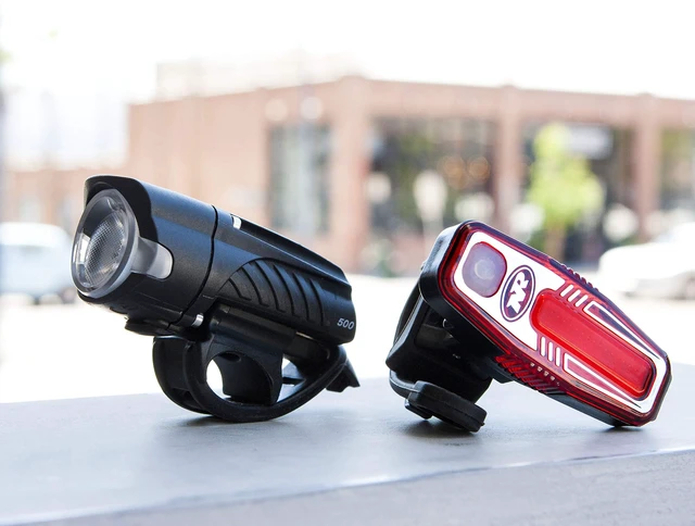 Alt view image 4 of 7 - Swift 500 Front Bike Light Sabre 110 Rear Bike Light Combo Pack- USB Rechargeable Bicycle Headlight LED Front Light Easy to Install Water Resistant Road Commuting Cycling Safety Flashlight