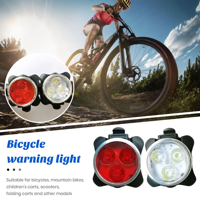 Alt view image 2 of 7 - 2pcs USB Rechargeable Bike Light, Waterproof Super Bike Lights for Night Riding 4 Light Mode Options Mountain Bike Headlight LED Lamp Bicycle Accessories