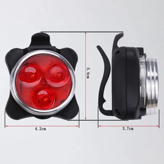 Alt view image 6 of 7 - 2pcs USB Rechargeable Bike Light, Waterproof Super Bike Lights for Night Riding 4 Light Mode Options Mountain Bike Headlight LED Lamp Bicycle Accessories