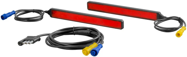 Main image of 53201 Auxiliary LED Trailer Lights for Cargo Carriers and Bike Racks | Brake, Turn and Running Functions, 4-Way Flat Plug, Waterproof Housing, 3M Adhesive Backing, Includes 2 Light Strips