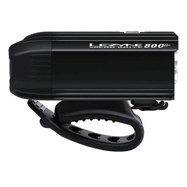 Alt view image 3 of 7 - Micro Drive Front Bike Light | 800 Lumen Max Output, 35H Runtime, 7 Modes, Daytime Flash, IPX7 Waterproof, Includes Mounting Strap, Black Satin