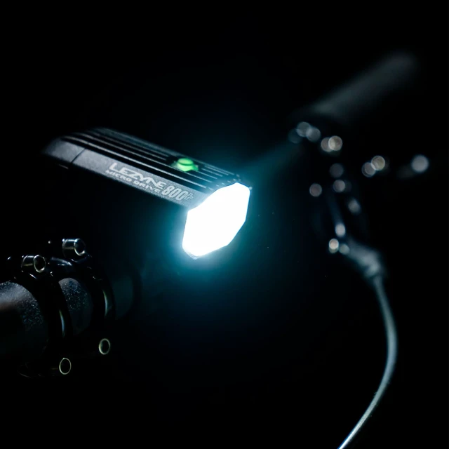 Alt view image 7 of 7 - Micro Drive Front Bike Light | 800 Lumen Max Output, 35H Runtime, 7 Modes, Daytime Flash, IPX7 Waterproof, Includes Mounting Strap, Black Satin