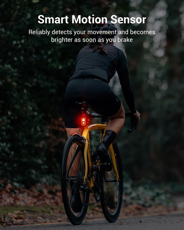 Alt view image 6 of 7 - SEEMEE 300 Bike Taillight,300 Lumen Bike Tail Light,5 Night & Daytime Modes,Smart Brake Sensor IPX6 Waterproof USB-C Rechargeable Rear Bike Light for Night Riding