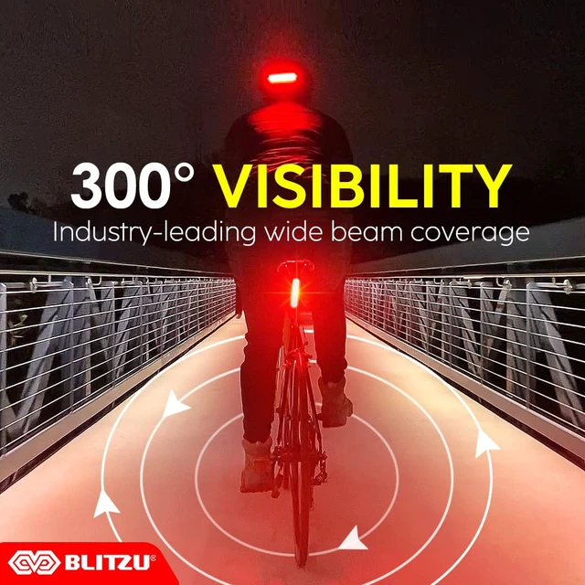 Alt view image 5 of 7 - Bike Front/Tail Light, Bright USB-C Rechargeable Bicycle Safety LED | Bright LED, High Visibility Beam, 6 Modes, Easy Installation, Fast Charging, Long Battery Life, Durable, Waterproof