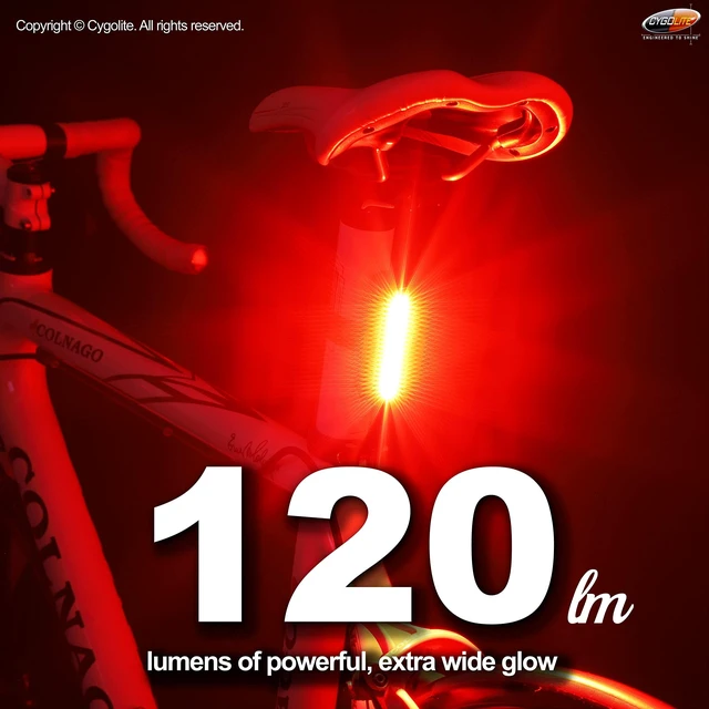 Alt view image 2 of 7 - Hotrod 120 Lumen Bike Tail Light - 7 Night & Daytime Modes Wide Beam COB LEDs IP64 Water Resistant USB RechargeableGreat for Busy Roads, Black, Red, Compact