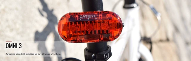 Alt view image 7 of 7 - HL-EL135 Headlight & Omni 3 Taillight | 320 Hour Runtime, Rear-Mounted Safety Light with 360 Degree Visibility for Road, Commuter, Youth & Urban Cycling