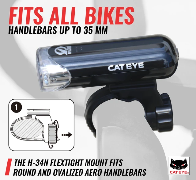 Alt view image 4 of 7 - HL-EL135N Bike Headlight | OptiCube Lens Technology, Easy Setup FlexTight Mount, Multiple Lighting Modes, Battery-Powered Operation